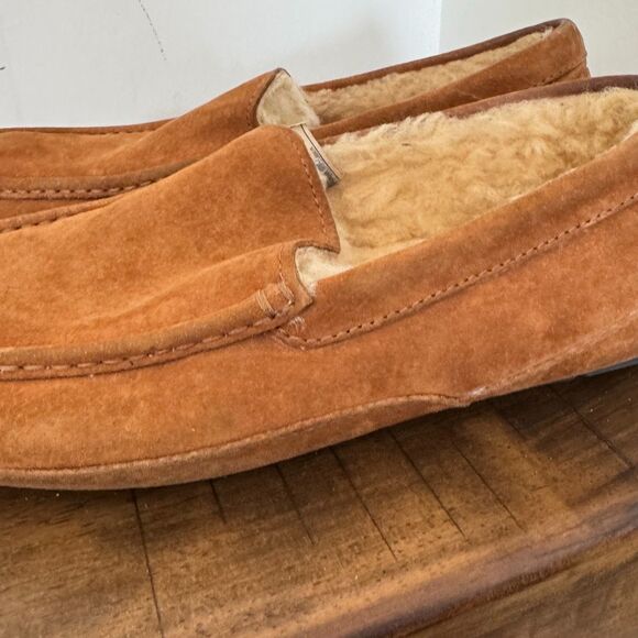UGG Australia Ascot Chestnut Sheepskin Slippers Mens 12 Loafers Moccasins House main image 11